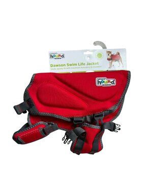Outward Hound New Dawson Swim Red Dog Life Jacket Medium 30-55 lbs Red